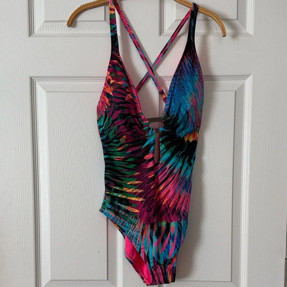 Bleu Rod Beattie Wild Thing Colorful One Piece Swimsuit